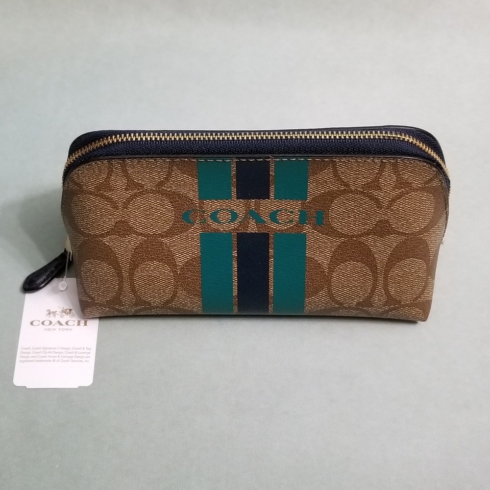 Coach Varsity Stripe Cosmetic Bag